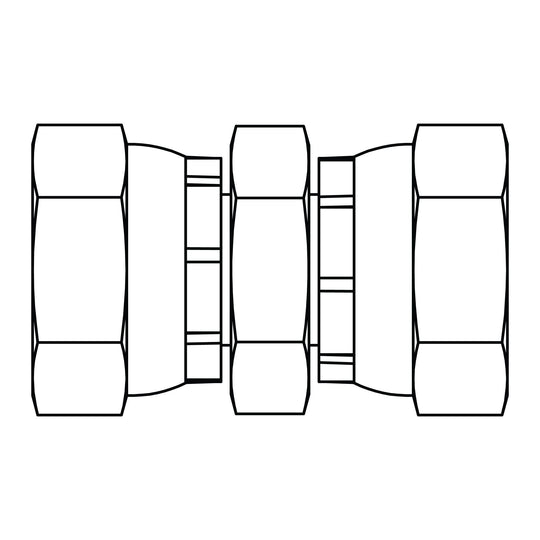 1406 - 20 - 20 Pipe Dual Swivel Union - GetHydraulics.com