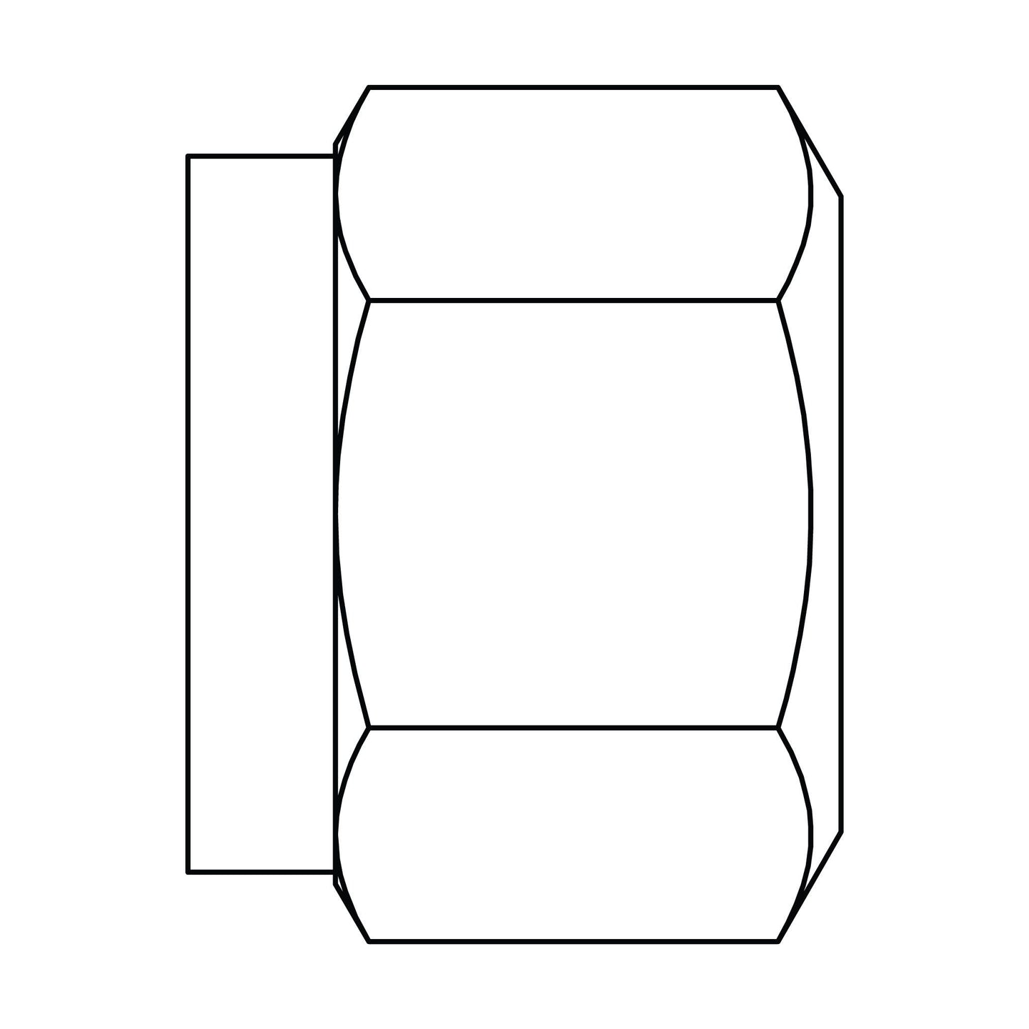 1461 - 08 Tube Nut, Brass DOT Air Brake Fitting - GetHydraulics.com