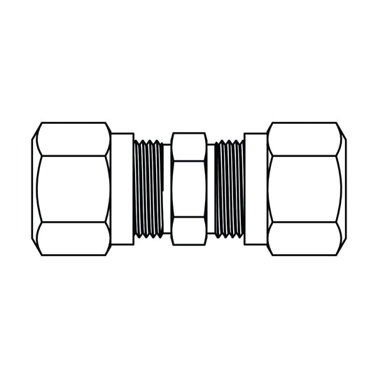 1462 - 12 - 12 Tube Union, Brass DOT Air Brake Fitting - GetHydraulics.com