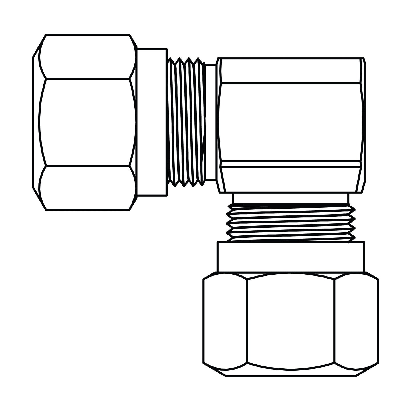1465 - 06 - 06 Tube Union Elbow 90 , Brass DOT Air Brake Fitting - GetHydraulics.com