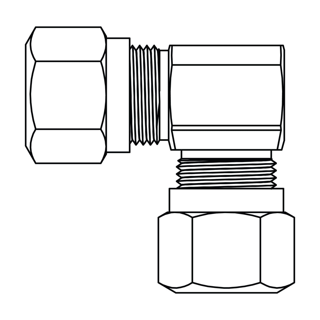 1465 - 08 - 08 Tube Union Elbow 90 , Brass DOT Air Brake Fitting - GetHydraulics.com