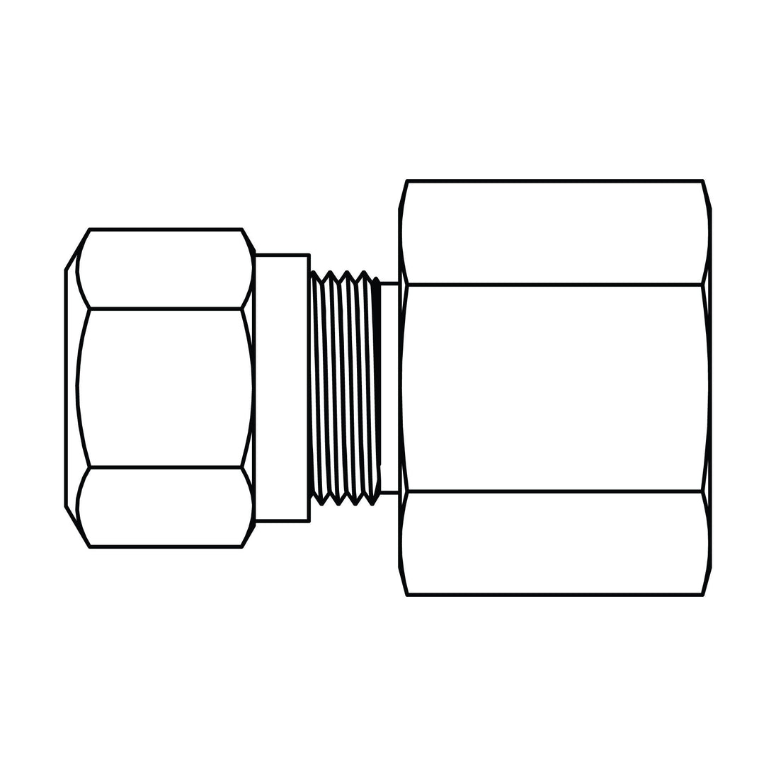 1466 - 06 - 06 Tube to Pipe, Brass DOT Air Brake Fitting - GetHydraulics.com