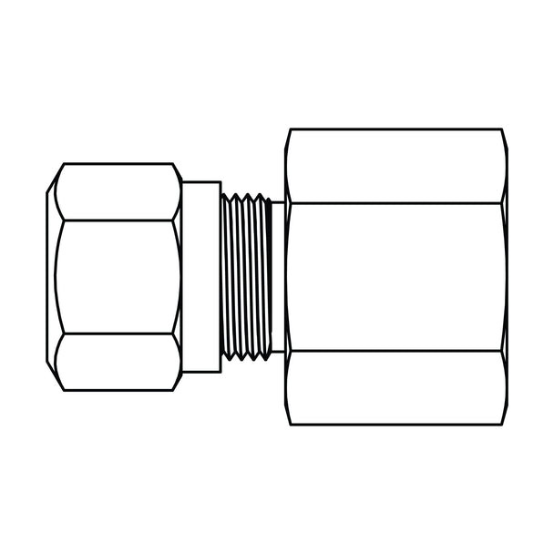 1466 - 10 - 08 Tube to Pipe, Brass DOT Air Brake Fitting - GetHydraulics