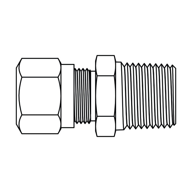 1468 - 04 - 06 Tube to Pipe, Brass DOT Air Brake Fitting - GetHydraulics.com