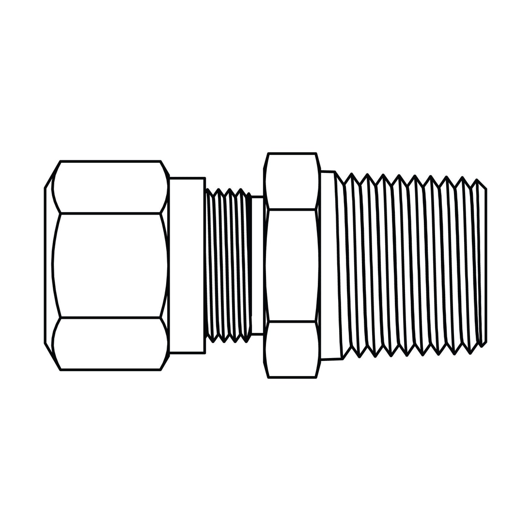 1468 - 08 - 06 Tube to Pipe, Brass DOT Air Brake Fitting - GetHydraulics.com