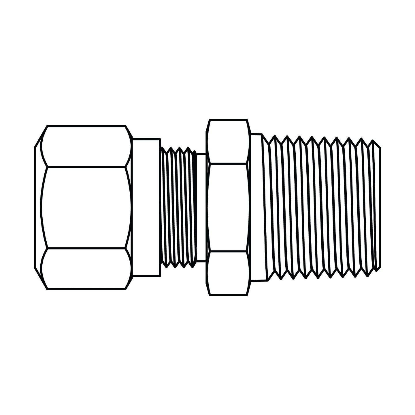 1468 - 10 - 08 Tube to Pipe, Brass DOT Air Brake Fitting - GetHydraulics.com