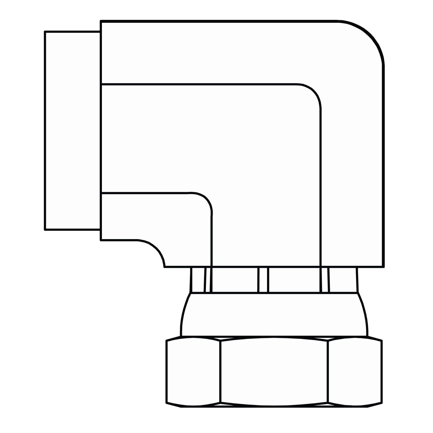 1502 - 08 - 08 Pipe to Pipe Swivel Elbow 90 - GetHydraulics.com