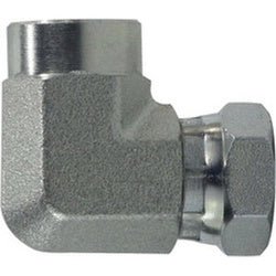 150286 90 - deg Swivel Elbow, 1/2 - in Female NPTF x 3/8 - in Female NPSM, Steel - GetHydraulics.com