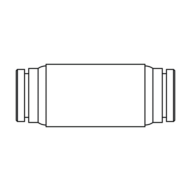 1562 - 02 - 02 Tube Union, Brass DOT Push - In Fitting - GetHydraulics.com
