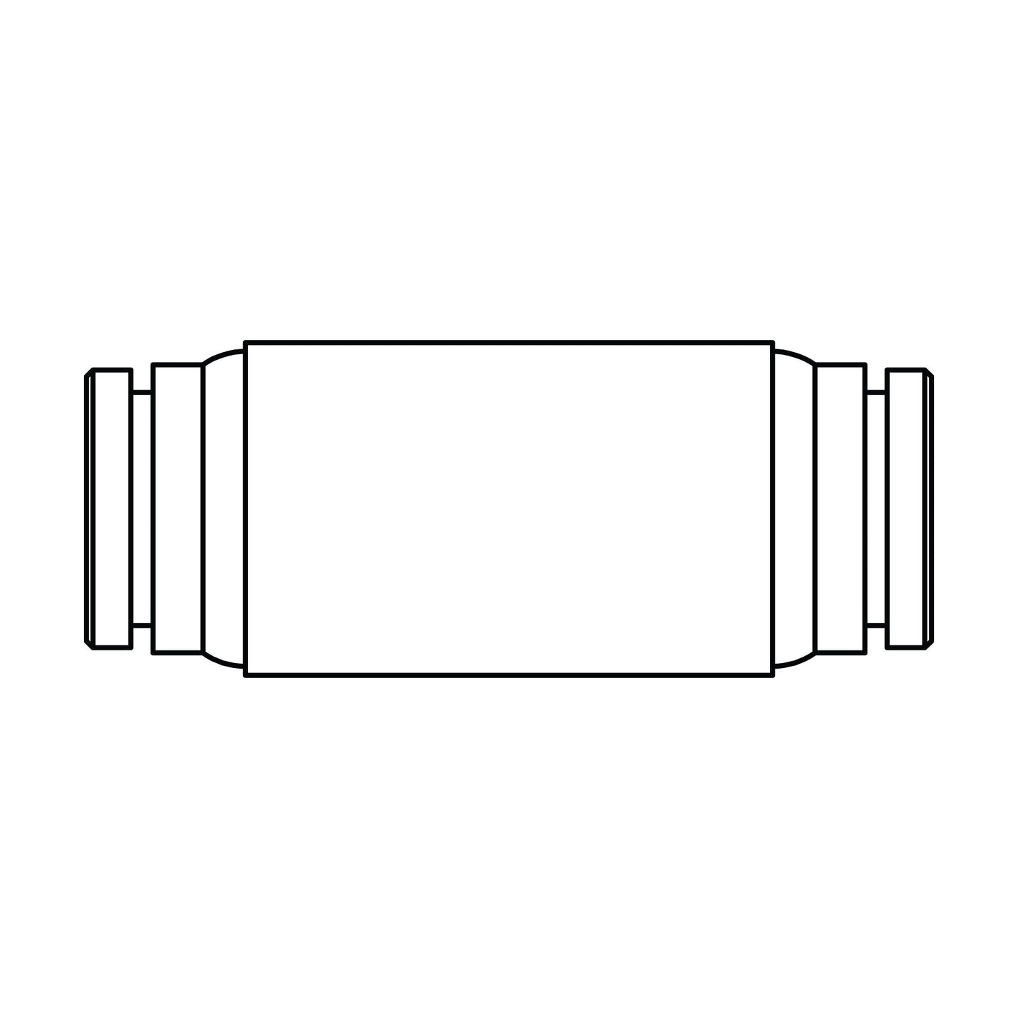 1562 - 06 - 06 Tube Union, Brass DOT Push - In Fitting - GetHydraulics.com