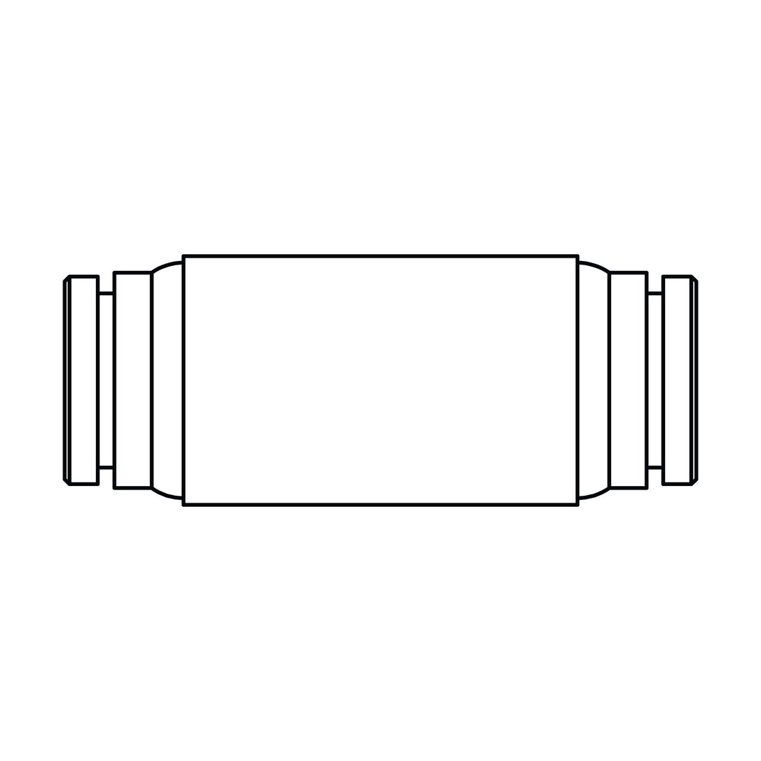 1562 - 08 - 08 Tube Union, Brass DOT Push - In Fitting - GetHydraulics.com