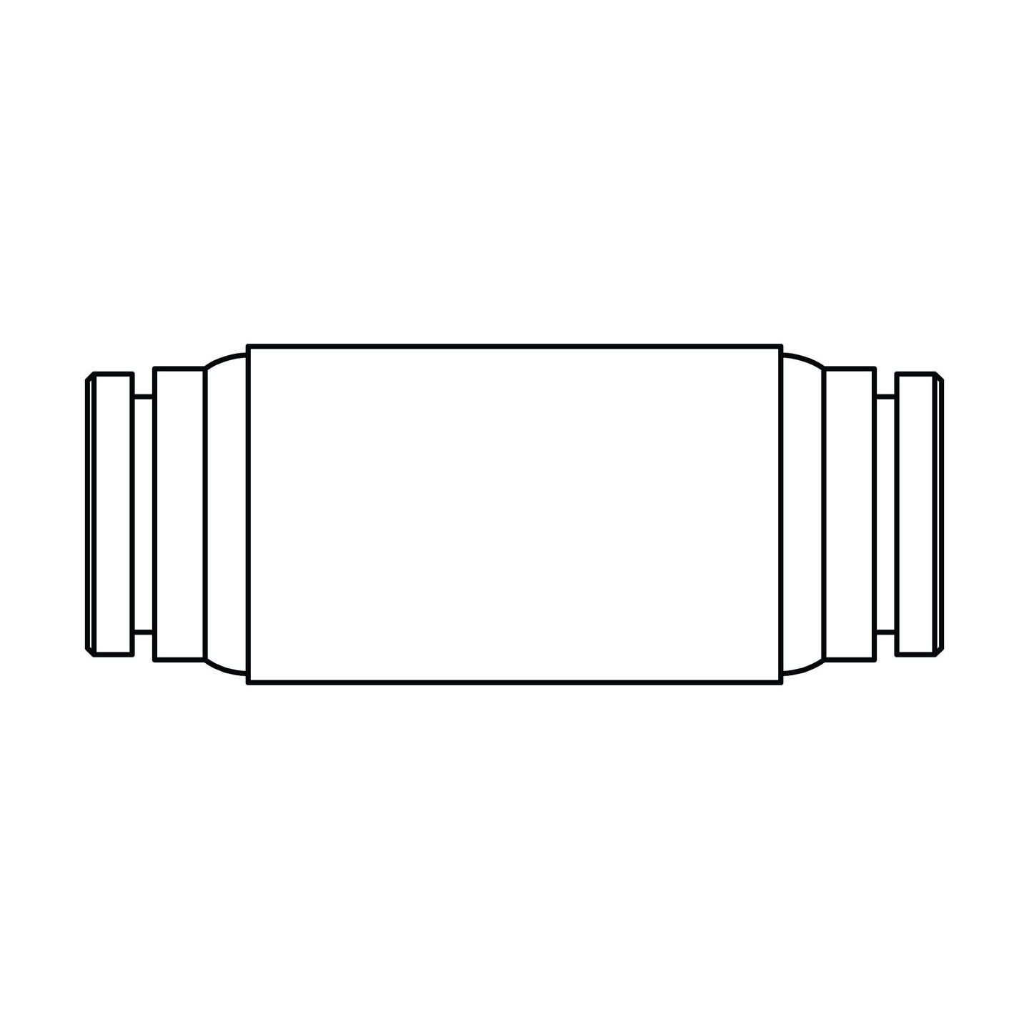 1562-10-10 Tube Union, Brass DOT Push-In Fitting
