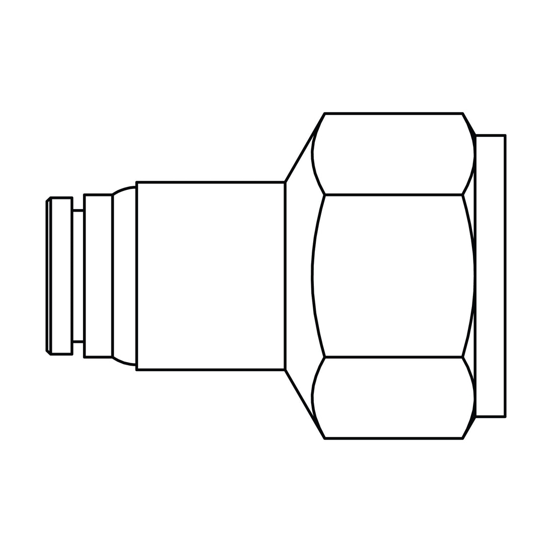 1566 - 04 - 02 Tube to Pipe, Brass DOT Push - In Fitting - GetHydraulics.com