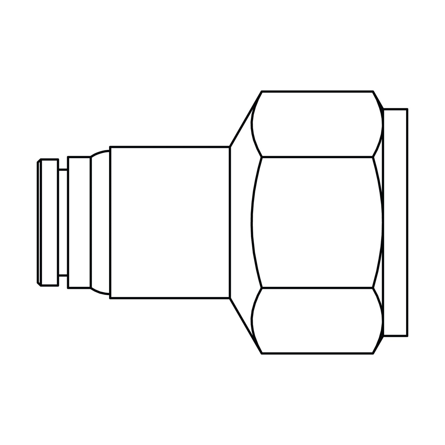 1566 - 04 - 04 Tube to Pipe, Brass DOT Push - In Fitting - GetHydraulics.com
