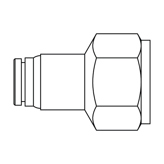1566 - 06 - 06 Tube to Pipe, Brass DOT Push - In Fitting - GetHydraulics.com