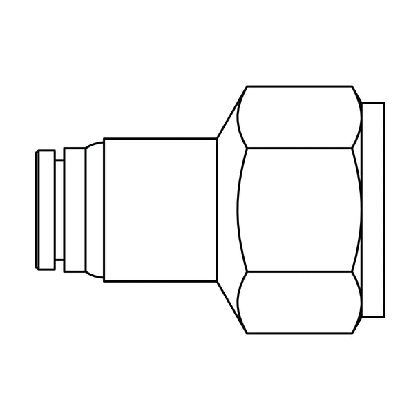 1566-08-08 Tube to Pipe, Brass DOT Push-In Fitting