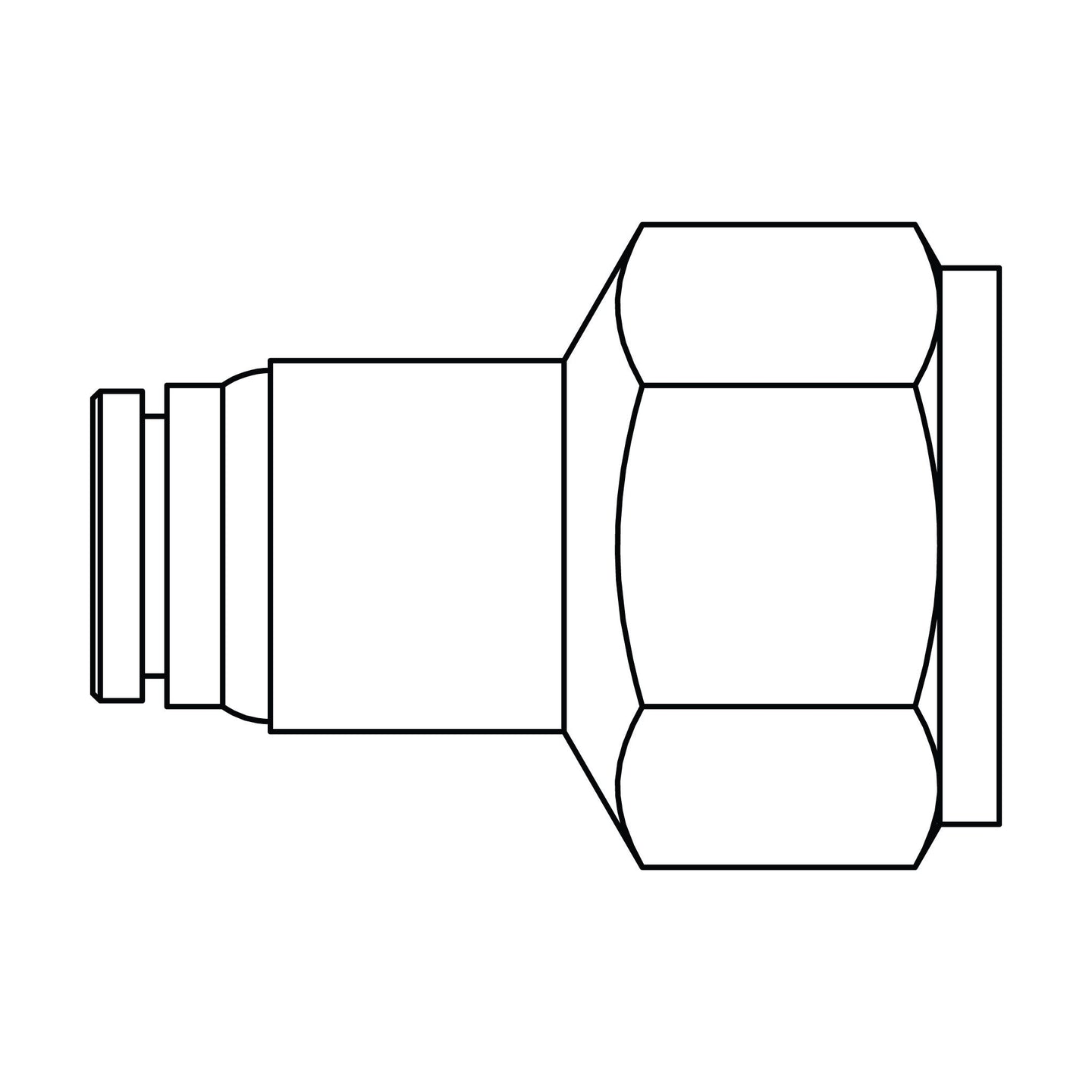 1566-04-04 Tube to Pipe, Brass DOT Push-In Fitting