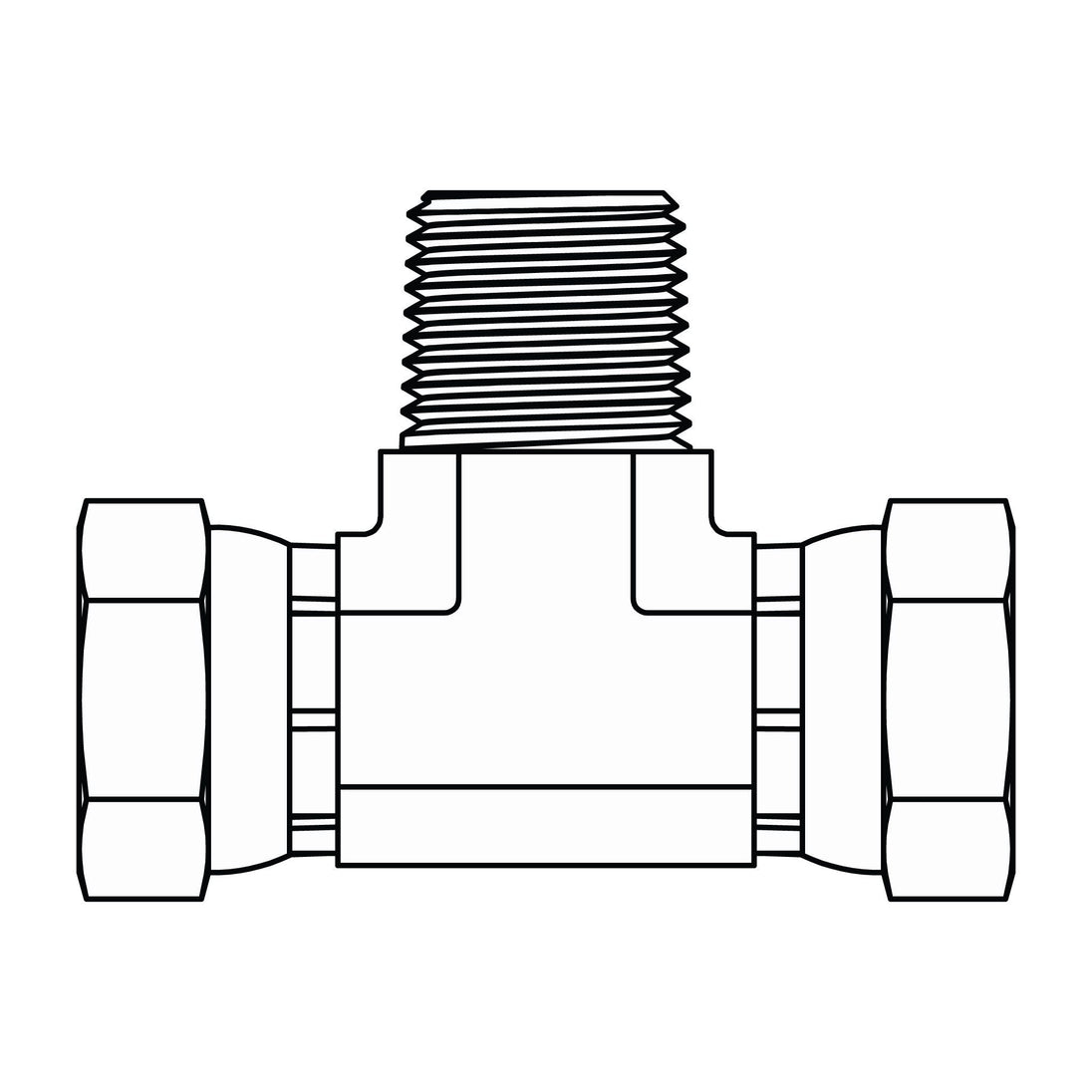 1601 - 04 - 06 - 06 Pipe Swivel Branch Tee - GetHydraulics.com