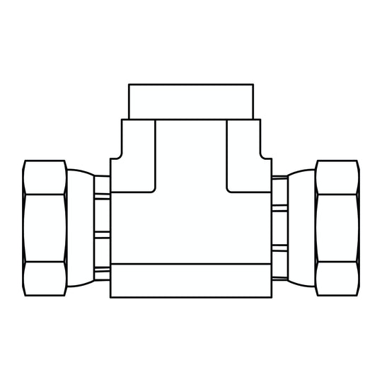 1602 - 06 - 06 - 06 Pipe Swivel Branch Tee - GetHydraulics.com