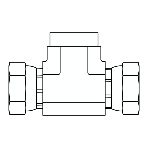 1602 - 16 - 12 - 12 Pipe Swivel Branch Tee - GetHydraulics.com