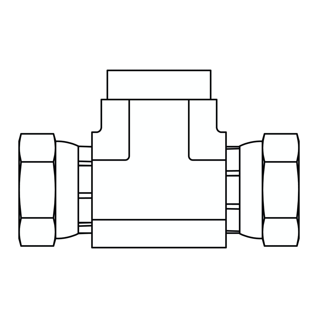 1602 - 16 - 16 - 16 Pipe Swivel Branch Tee - GetHydraulics.com