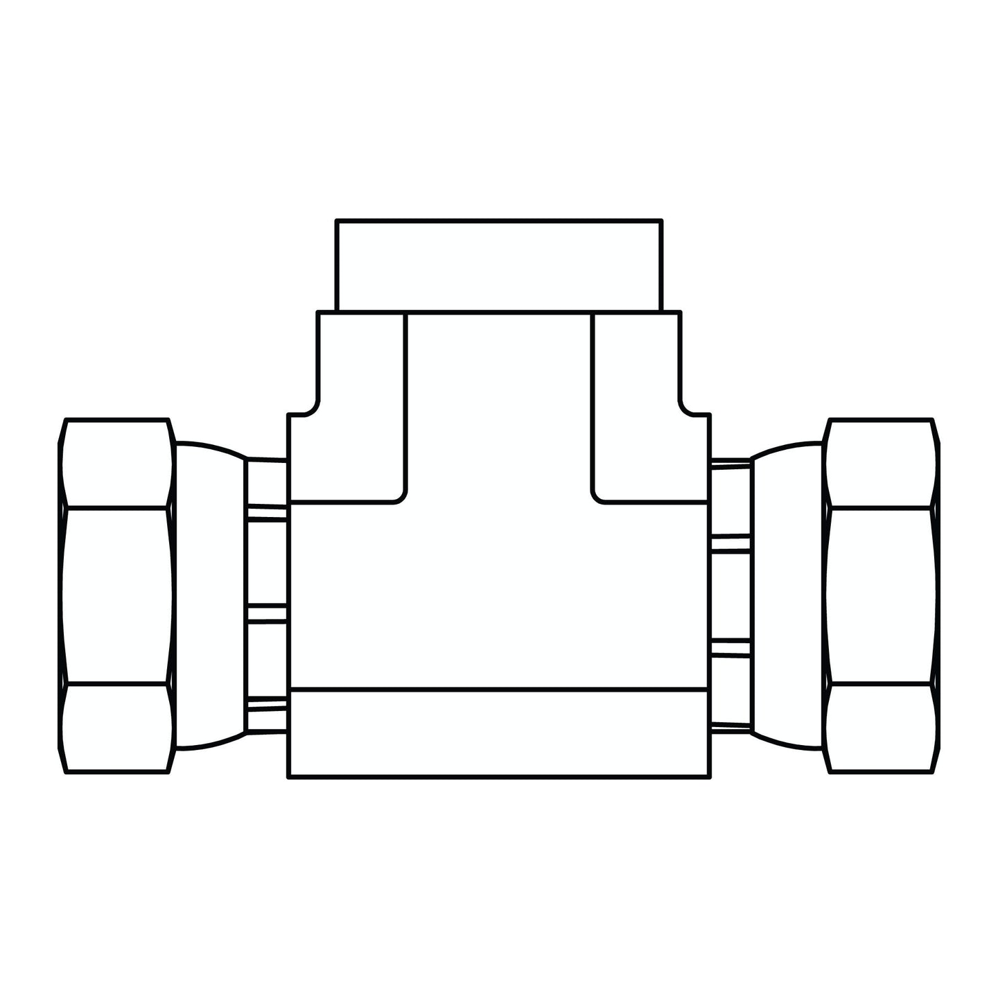 1602 - 16 - 16 - 16 Pipe Swivel Branch Tee - GetHydraulics.com
