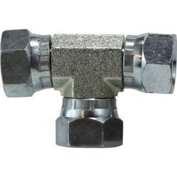 16031212 Swivel Union Tee, 3/4 in FNPSM x 3/4 in FNPSM x 3/4 in FNPSM, Steel - GetHydraulics.com