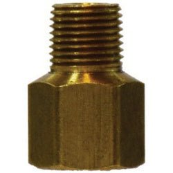 16125 Adapter, 5/16 in Threaded Sleeve x 1/4 in MIP, Brass - GetHydraulics.com