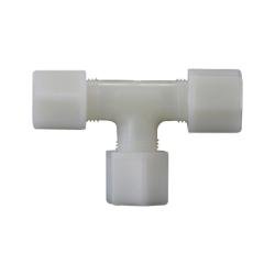 17105P Union Tee, 3/8 in Compression x 3/8 in Compression x 3/8 in Compression, Polypropylene - GetHydraulics.com