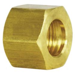 18035L Light Pattern Hex Nut, 1/4 - in Compression, Brass - GetHydraulics.com