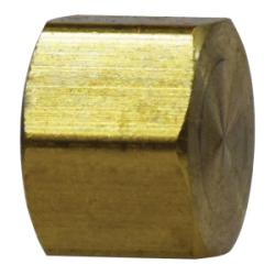 18047 Hex Cap, 1/4 - in Compression, Brass - GetHydraulics.com