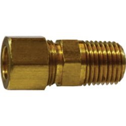 18094 Ball Check Valve, 1/4 x 1/8 in Nominal, Compression x MNPTF, Brass Body, Domestic - GetHydraulics.com
