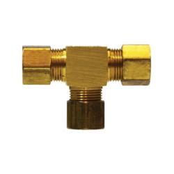 18106B Barstock Tee, 1/2 in Compression x 1/2 in Compression x 1/2 in Compression, Brass - GetHydraulics.com