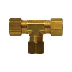 18107 Tee, 5/8 in Compression x 5/8 in Compression x 5/8 in Compression, Brass - GetHydraulics.com
