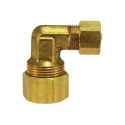 18137 90 deg Reducing Elbow, 5/8 in Compression x 3/8 in Compression, Brass - GetHydraulics.com