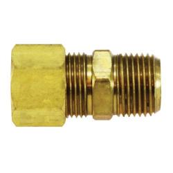 18214 Drilled Through Tank Adapter, 1/2 - in Tube OD x 1/2 - in Male NPTF, Brass - GetHydraulics.com