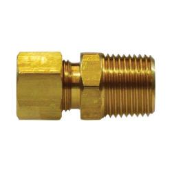 18216 Adapter, 5/8 in Tube OD x 1/4 in Male NPTF, Brass - GetHydraulics.com