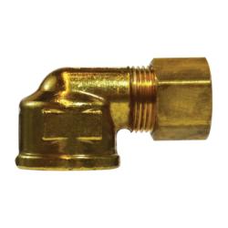 18269 90 deg Elbow, 5/8 in Compression x 3/8 in FNPTF, Brass - GetHydraulics.com