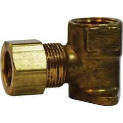 18271 90 deg Drop Ear Elbow, 5/8 in Compression x 1/2 in FIP, Brass - GetHydraulics.com