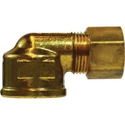 18286 Elbow, 3/4 in Female Compression x 3/4 in FPT, Brass - GetHydraulics.com