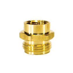 18A - 12D Straight Rigid Adapter, 3/4 in MGH x 1/2 in Female NPTF, Brass - GetHydraulics.com