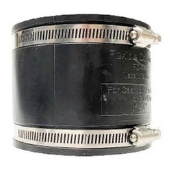 195459 Flexible Coupling with Stainless Steel Band, 3 in 3 in, Rubber, SCH 40 Schedule - GetHydraulics.com