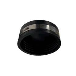 195511 Flexible End Cap with Stainless Steel Band, 3 in, Rubber, SCH 40 Schedule - GetHydraulics.com