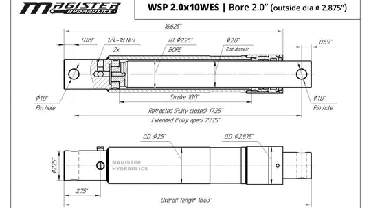 2" Bore Snow Plow Cylinders - GetHydraulics