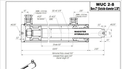 2" Bore Universal Hydraulic Cylinders - GetHydraulics