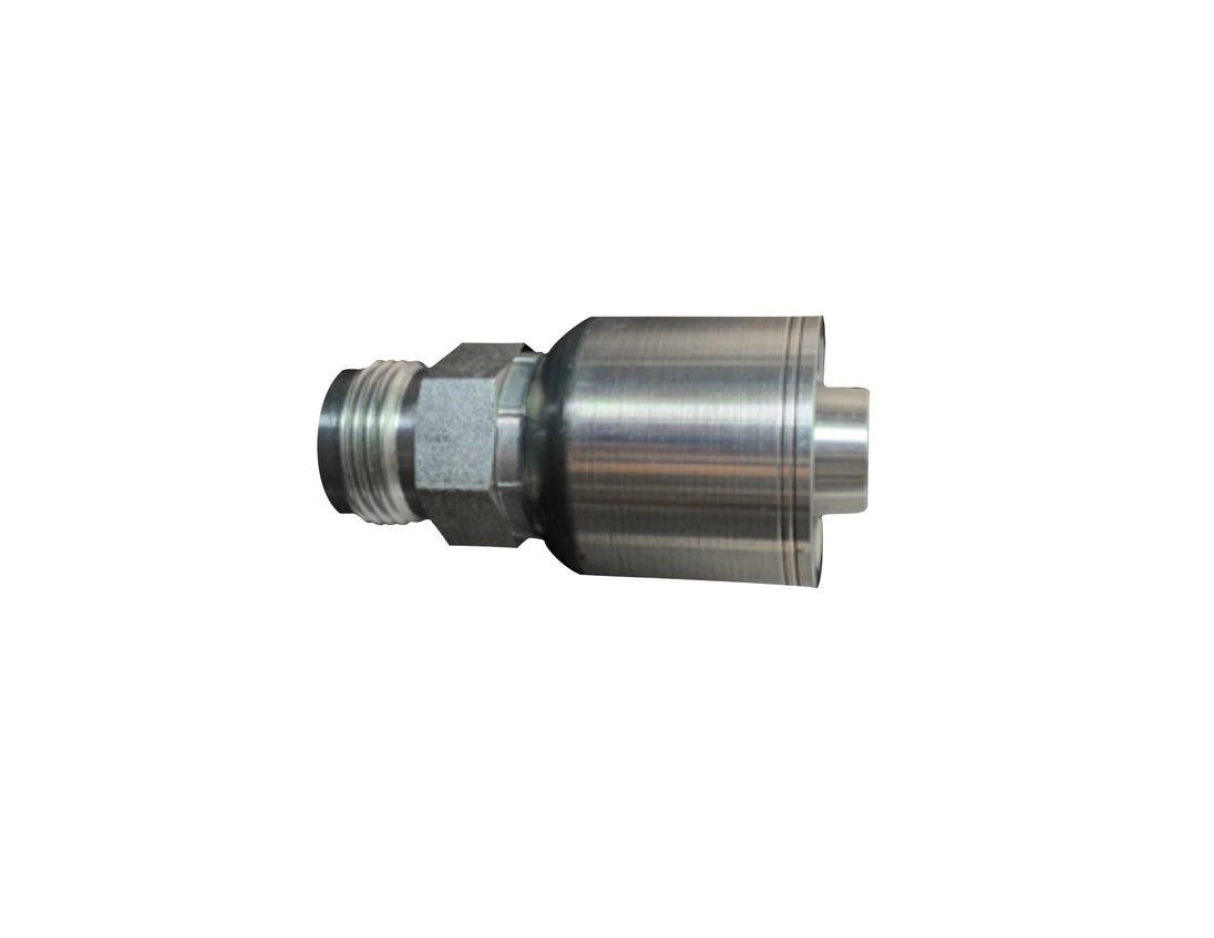 200-MJ-04-04-1P 1/4" x 1/4" Male JIC, 1-Piece Hose Fitting for 1 & 2 Wire Braid Hose