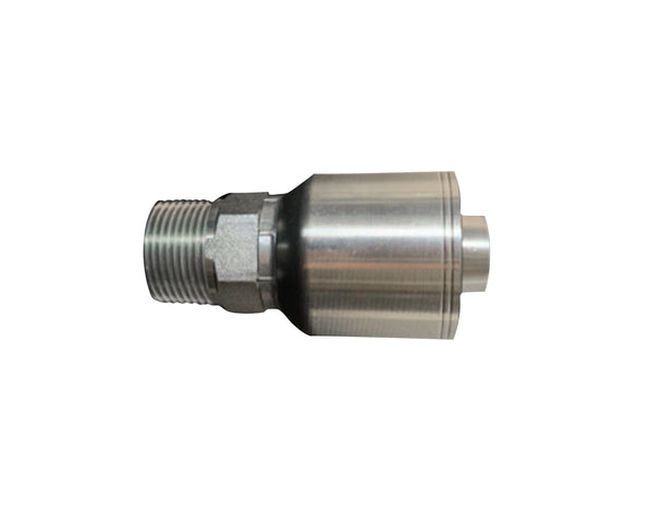 200-NPT-08-08-1P 1/2" x 1/2" Male NPT, 1-Piece Hose Fitting for 1 & 2 Wire Hoses, Non Skive