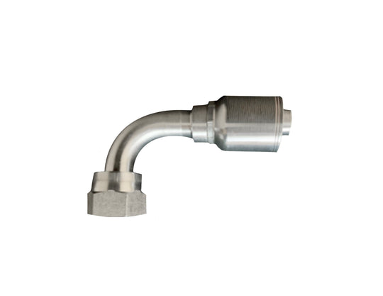 200-ORFS-90-08-06-1P 1/2" x 3/8" O'Ring Face Seal 90 degree, 1-Piece Hose Fitting for 1 & 2 Wire Braid