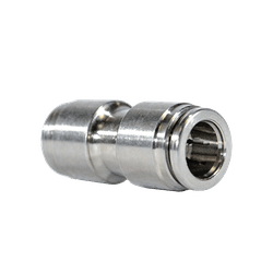 20018NIC Union with Nickel Collet, 5/32 - in Push - to - Connect x 5/32 - in Push - to - Connect, Brass, Nickel - Plated - GetHydraulics.com