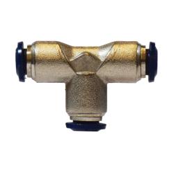 20029NA Union Tee, 3/8 - in Push - to - Connect x 3/8 - in Push - to - Connect x 3/8 - in Push - to - Connect, Brass, Nickel - Plated - GetHydraulics.com